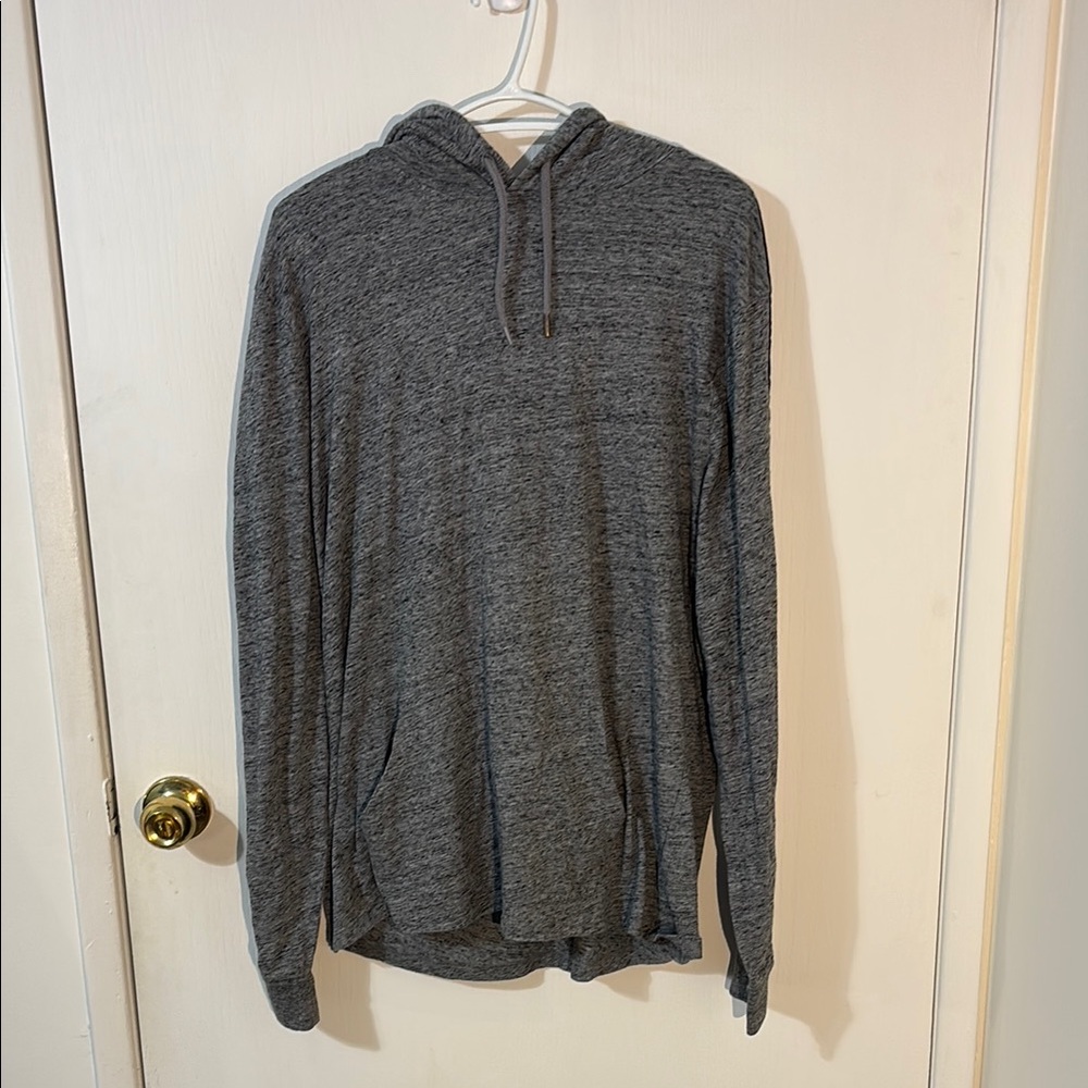 Old Navy Men’s XL Grey Pull-Over Hoodie Sweatshirt with Stripes
